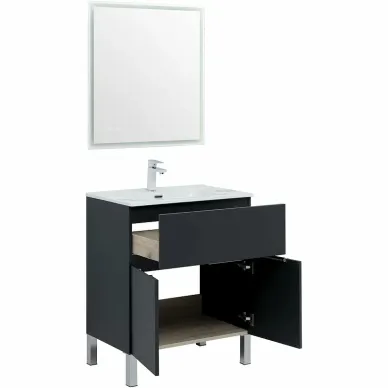 Тумба для ванной Aquanet Алвита New 303900 70 см, антрацит 3