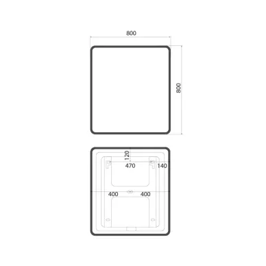 Зеркало Iddis Cloud CLX8000i98 80 см с подсветкой 8