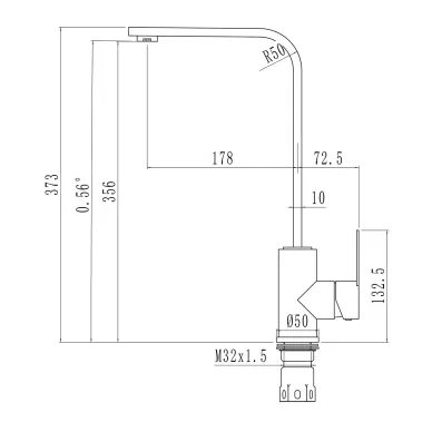 Смеситель для кухни Mixline ML-GS14 550683 высокий излив, белый 5