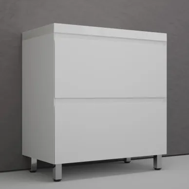 Тумба для ванной Style Line Манхэттен ЛС-00002371 80см, напольная, белая матовая 5