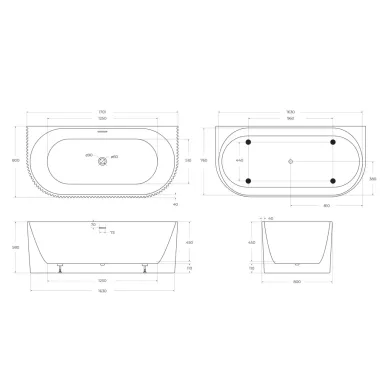 Акриловая ванна BelBagno BB713-1700-800 170x80 5