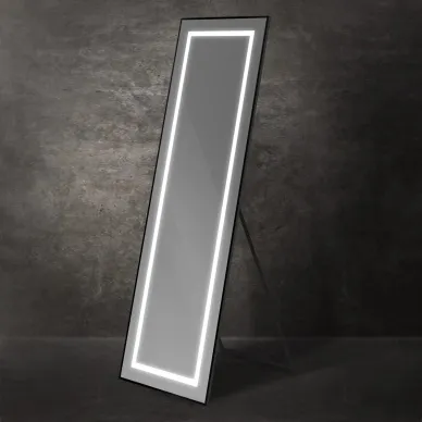 Зеркало BelBagno Kraft SPC-KRAFT-555-1700-TCH-PIA-NERO с подсветкой, 55x170 см 7