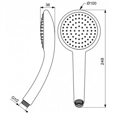 Ручной душ Vidima Fresh M (BA209AA) (100 мм) 1