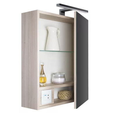 Зеркальный шкаф Iddis Mirro (50 см) (MIR5000i99) белый/дерево 5