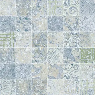 BOHEMIAN BLUE NAT MOSAIC 5.5 29.75x29.75 0