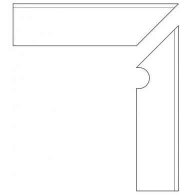 1003618 BATTISCOPA SCALA SAND SX 8x31.7 0