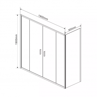 Душевой уголок Vincea Garda (VSR-1G28019CL) 190x80х190 см, профиль хром/стекло прозрачное 6