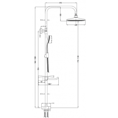 Душевая система Esko (ST1300) 5