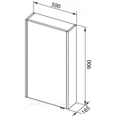 Зеркальный шкаф Aquanet Августа 50 L (00210007) белый 12