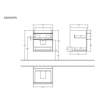 Тумба для ванной Villeroy & Boch Venticello (A92301PN) (Elm Impresso) (55.3 см) 7