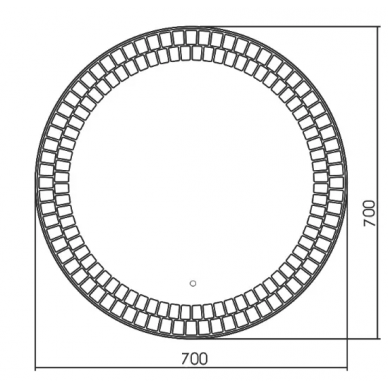 Зеркало Silver mirrors Армада (LED-00002513) 77х77 см, с LED-подсветкой 5