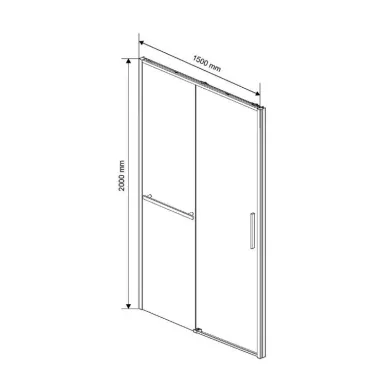 Душевая дверь Vincea Slim Soft (VDS-1SS150CL) 150x200 см, профиль хром/стекло прозрачное 8