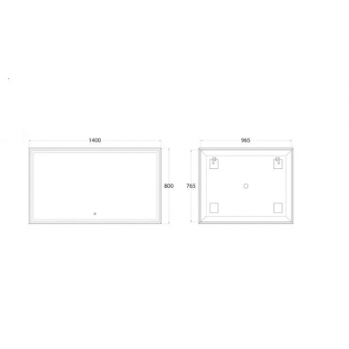 Зеркало Art&Max Monza (AM-Mon-1400-800-DS-F) (140x80 см) с LED подсветкой 3