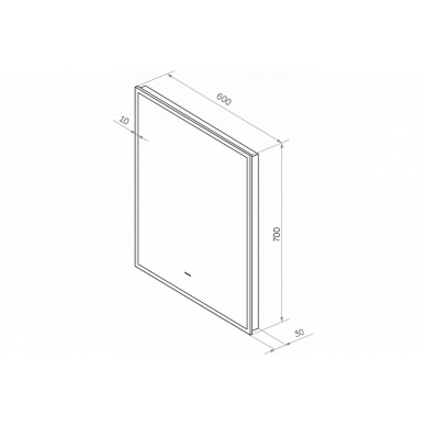 Зеркало Art&Max Sorrento (AM-Sor-600-700-DS-F) (60x70 см) бесконтактный сенсор с LED подсветкой 5
