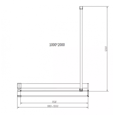 Душевая перегородка Vincea Walk-In (VSW-4HR100CL) 100х200 см, профиль хром/стекло прозрачное 3