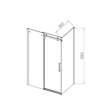 Душевой уголок Vincea Como-N (VSR-4CN8015CL) 150х80х195 см, профиль хром/стекло прозрачное 4