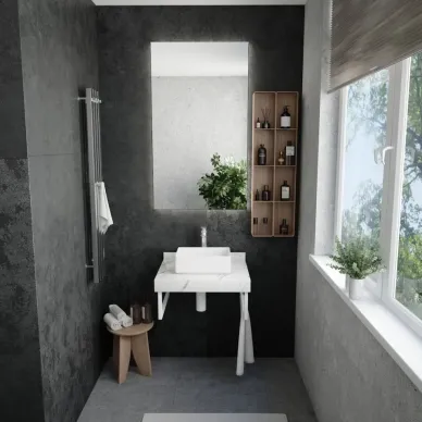 Столешница Teymi Helmi T150106 белый мрамор, 60 см 8