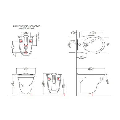 Devon&Devon Westminster Биде подвесное 35х36см., 1 отв., цвет: белый 6