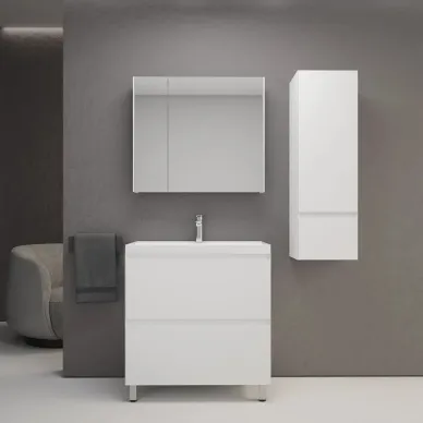 Тумба для ванной Style Line Манхэттен ЛС-00002368 100 см, напольная, белая матовая 1