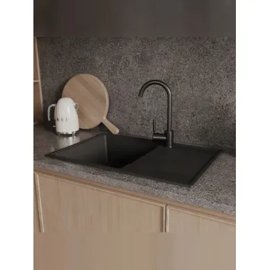 Мойка для кухни Teymi Hanna Smart T120116 74х48 черная матовая 10