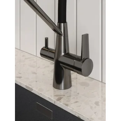 Смеситель для кухни Teymi Solli T10271 оружейная сталь/чёрный 9