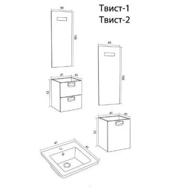 Тумба для ванной Sanvit Твист 2 2
