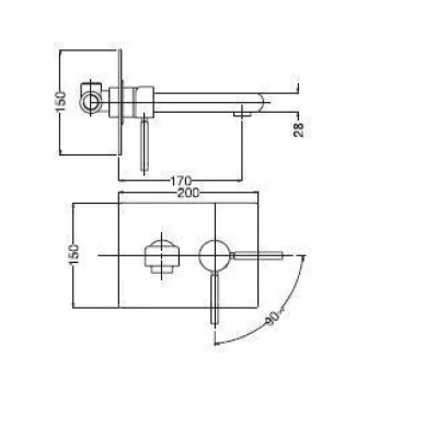 Смеситель для раковины Bugnatese Stone (9345CR) (хром) 1