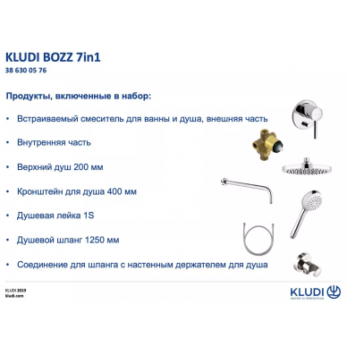 Душевая система Kludi Bozz (386300576) 1
