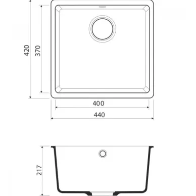 Мойка кухонная Omoikiri Kata 44-U-CA  (4993399) карамель 1