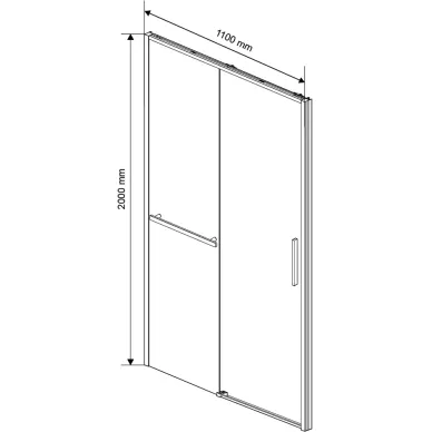 Душевая дверь Vincea Slim Soft (VDS-1SS110CLB) 110x200 см, профиль черный/стекло прозрачное 8