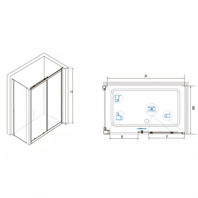 Душевой уголок RGW Classic CL-48 (CL-14+Z-050-1) (32094802-011) Хром/Прозрачное 1