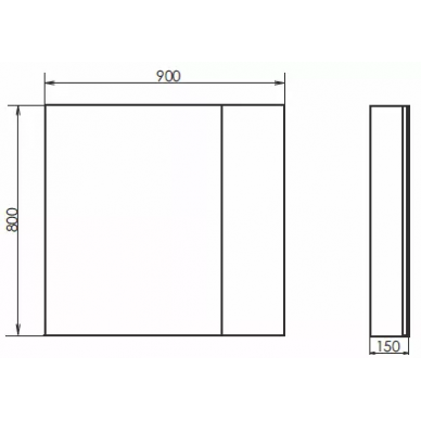 Зеркальный шкаф Comforty Порто 90 (90x80x15 см), дуб дымчатый 5
