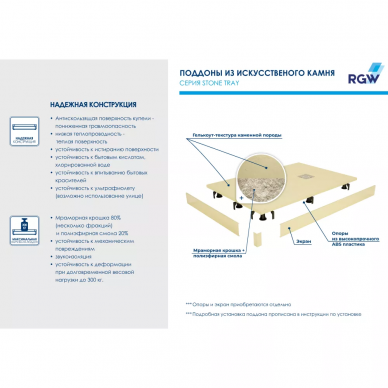 Поддон для душа RGW ST-Be (16152814-03) бежевый 3