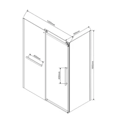 Душевой уголок Vincea Como Soft (VSR-1CS8013CL) 130х80х195 см, профиль хром/стекло прозрачное 10