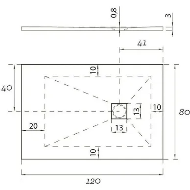 Душевой поддон Aquanet Pleasure 120x80 белый камень 5