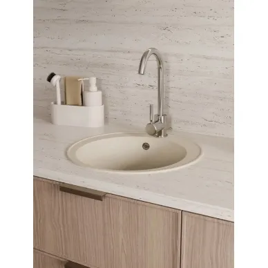 Мойка для кухни Teymi Lina Smart T120106 D48 круглая бежевая матовая 11