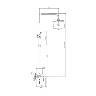 Душевая система Splenka S06 S06.24.09 графит 1