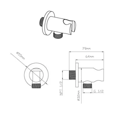 Душевая система Vincea Inspire VSFW-433TI1GM встраиваемая термостатическая, трехрежимный, вороненая сталь 10