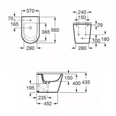 Биде напольное Roca Inspira Round (357527000) 1
