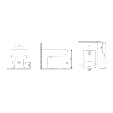 Биде напольное Kale Basics (310200900008) 1