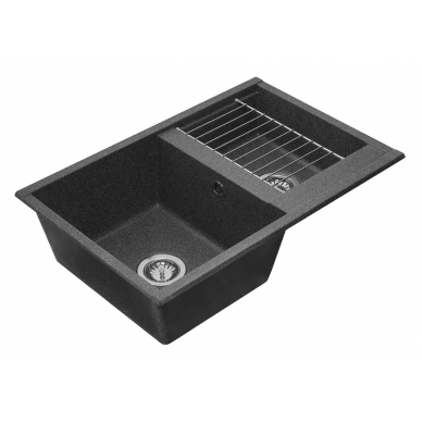 Мойка кухонная Aquaton Делия 78 DBL (1A723132DE210) графит 7
