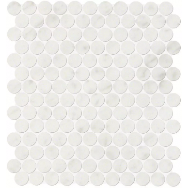 fNJC Roma Diamond Carrara Round Gres Mosaico 29.5x32.5 0