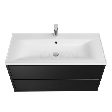 Тумба для ванной Aquaton Римини 80 (1A226701RN950) черный глянец 9
