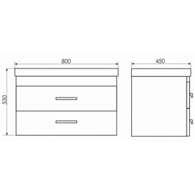 Тумба для ванной Comforty Никосия-80П (80x53x45 см), дуб белый 6