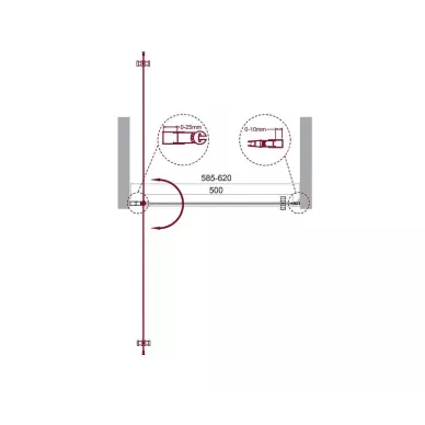 Душевая дверь BelBagno Etna 60 (ETNA-B-1-60-C-Cr-90) профиль хром/стекло прозрачное 5