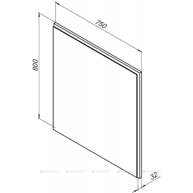 Зеркало Aquanet Nova Lite 75 (00242258) дуб рошелье LED 10