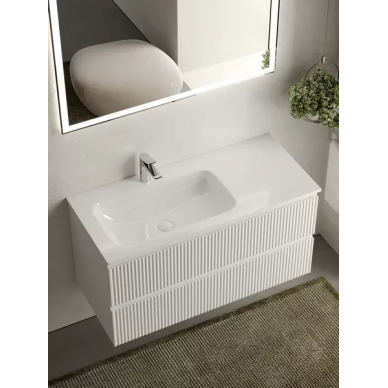 Тумба для ванной Sancos Snob R (SNR100LW) (99.5 см) (под раковину с левой чашей) Bianco 6