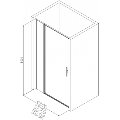 Душевая дверь Allen Brau Priority 160 (3.31039.BBA) черный браш 8