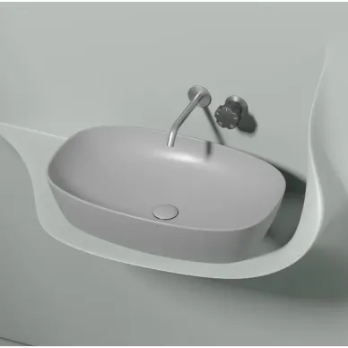 Раковина накладная Ceramicanova Element (CN6049MP) (60 см) серая матовая 5