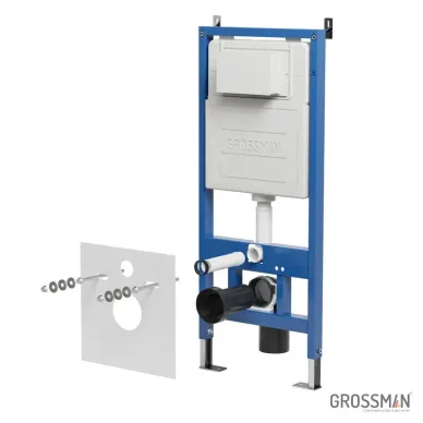 Инсталляция для подвесного унитаза Grossman 900.K31.01.000+клавиша 700.K31.04.32M.32M+унитаз GR-4411S 8